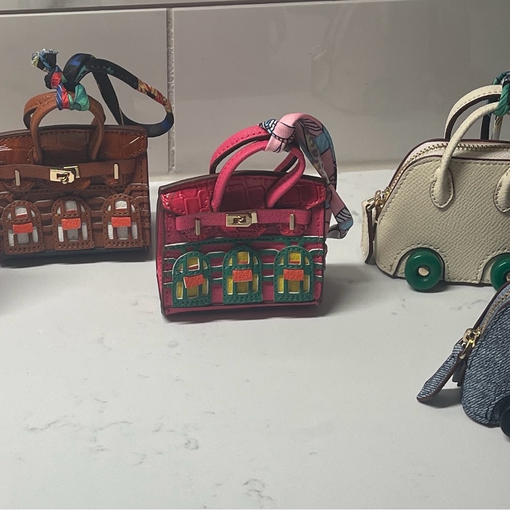 Designer Mini Handbag charms. You can accessorize any bag or backpack cute!